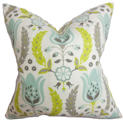Eithne Floral Cotton Throw Pillow