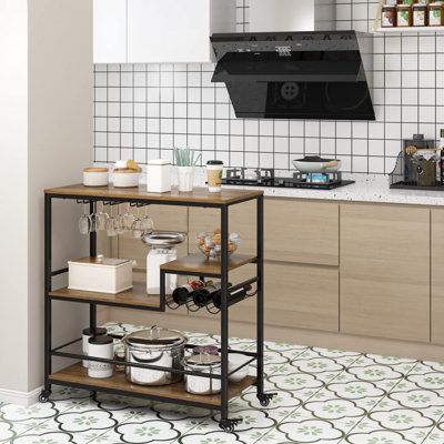 Wood Bar Cart