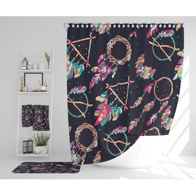 Nonka Polyester Shower Curtain Set