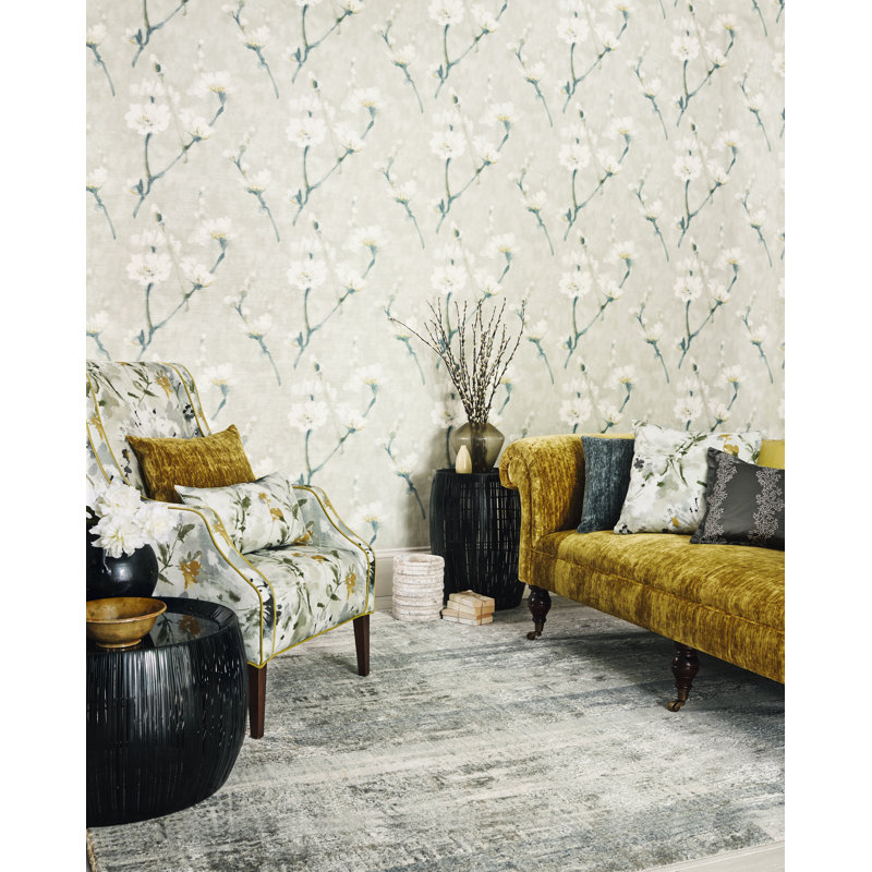 Eleni Wallpaper, Gray Pearl