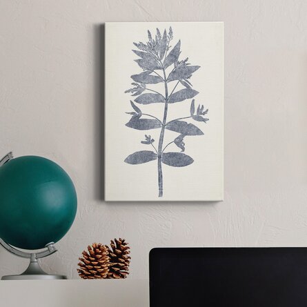 Navy Botanicals III Premium Gallery Wrapped Canvas - Ready To Hang