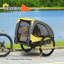 Remorque de vélo pour chien, poussette pour animaux avec roues pour chiens de taille moyenne, jaune