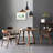 Nordic modern solid wood small round dining table-1332971828