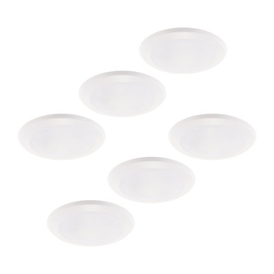 Plafonnier encastré rond à DEL encastré de 10 W à 800 lumens East Grove Home Builder Essential 5-CCT 2700-3000-3500-4000-5000K (paquet de 6)