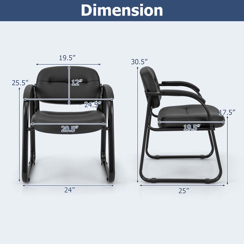 Chaise de salle d'attente avec structure en métal
