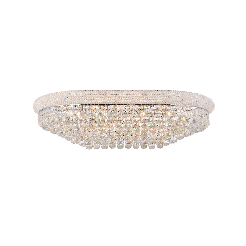 Plafonnier encastré 24 po 24 lumières Jaquan, Chrome