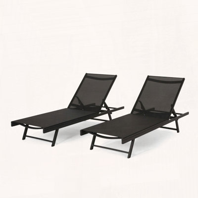 Salton Chaise Lounge, 5-Position Adjustable Outdoor Recliner Set