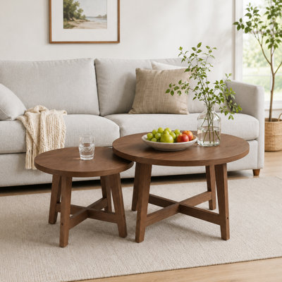 Ensemble de tables basses rondes 2 pièces Nest-Style
