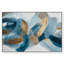 "Blue Tide II", reproduction d'art acrylique encadrée bleue et dorée par Art Remedy, cadre argenté, 54 x 36-568760029-568760028