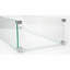 Pare-vent rectangulaire en verre 36 po x 12 po | Accessoire de foyer extérieur