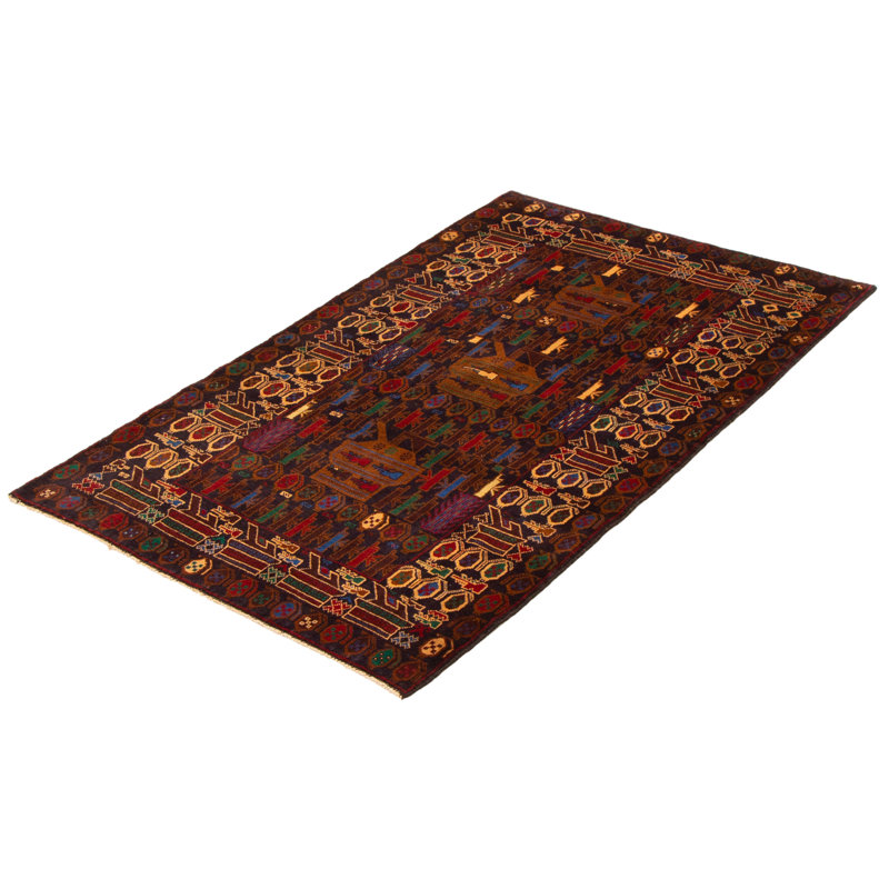 Tapis bleu marine foncé Rare War 4 pi 0 po x 6 pi 6 po
