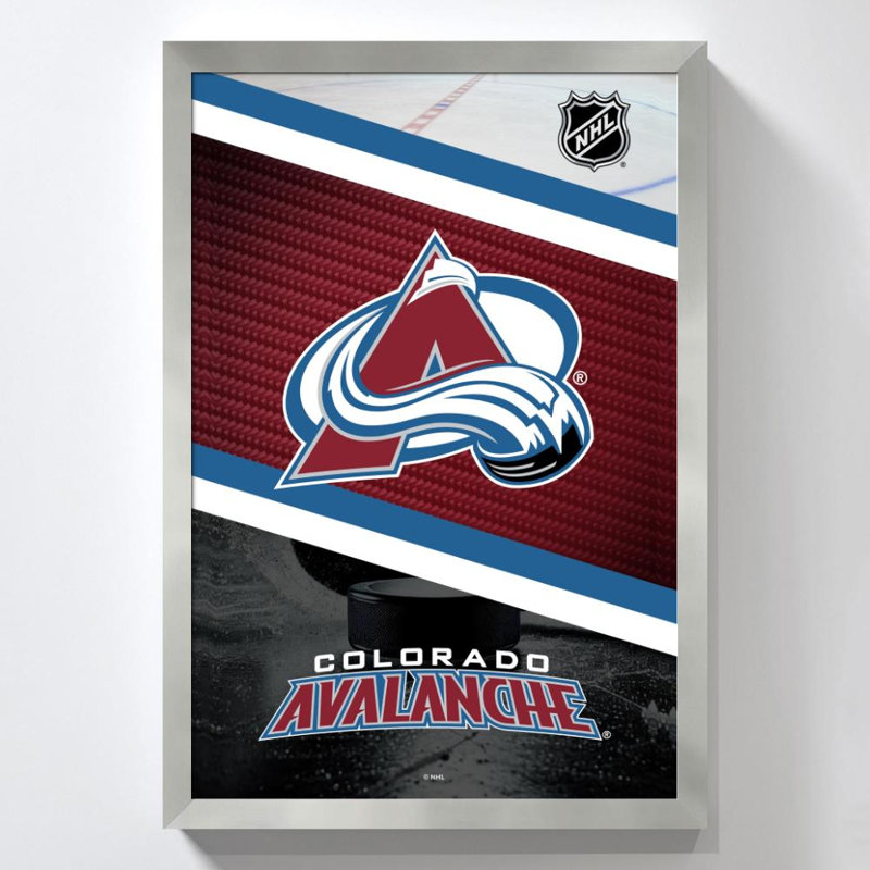 Décoration murale Colorado Avalanche NHL, H 48 po x l 32 po, Acrylique encadré, Argent