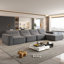 Canapé modulaire en chenille 5 pièces Boneless Evadne-366237679