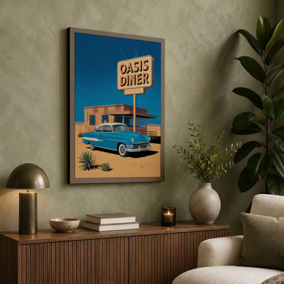 Oasis Diner Retro - Wrapped Canvas