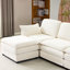 Nuage modulaire 3 places 104 po avec velours côtelé beige, mousse haute, pour chambre à coucher et maison