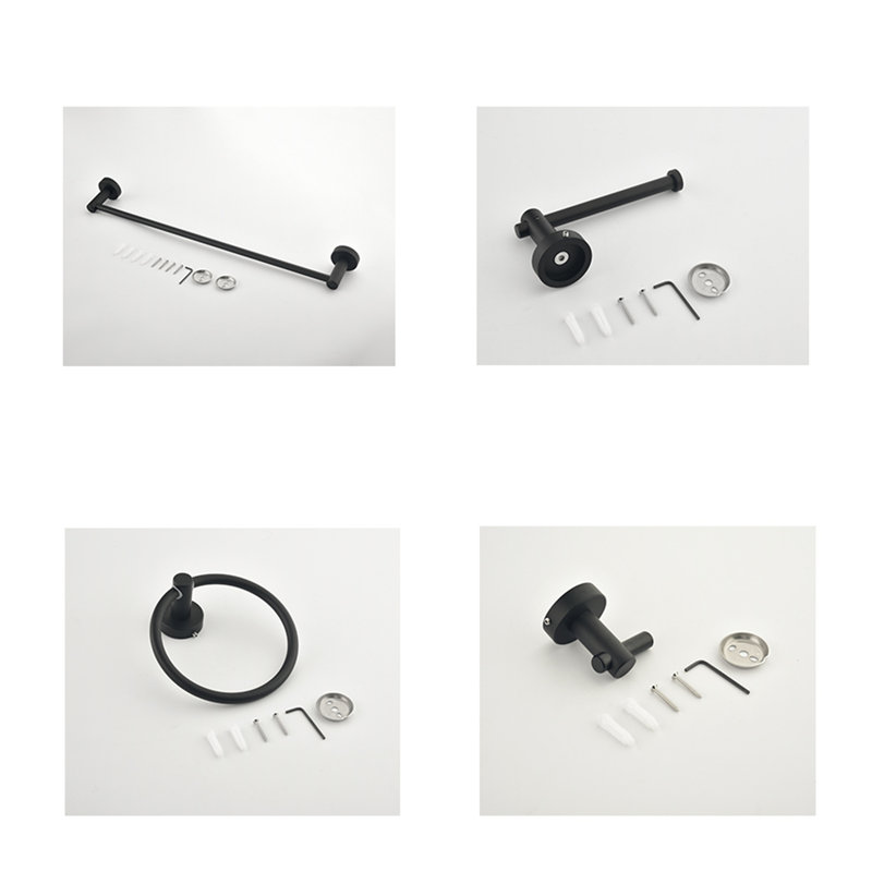 6 - Piece Bathroom Hardware Set, Black
