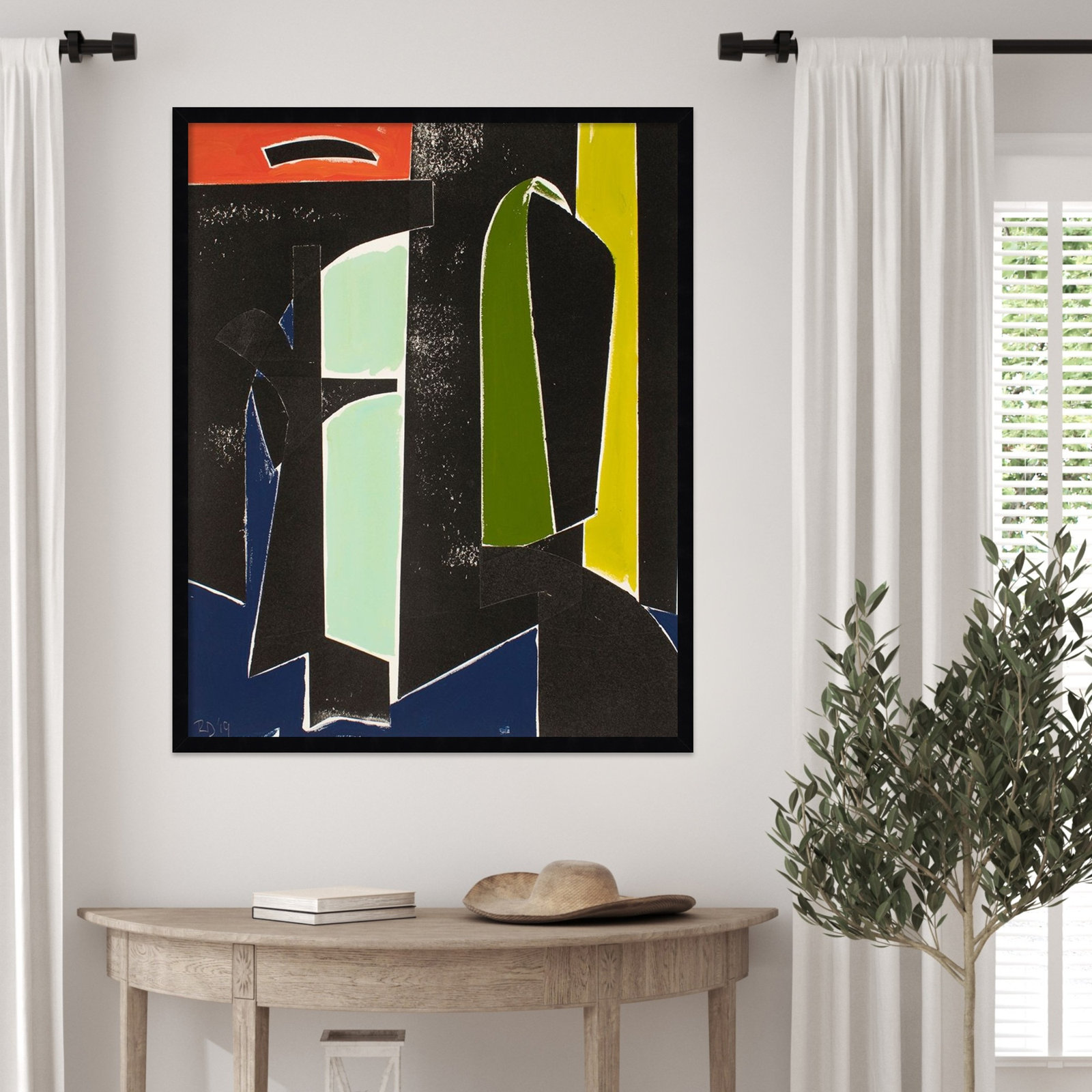 Solano "Spanish Arches" Print by Rob Delamater, 33" H x 27" W, Black
