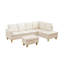 Ensemble de canapé modulaire en cuir 3 pièces avec méridienne et repose-pieds avec rangement Monaco-1245357354-1245357399