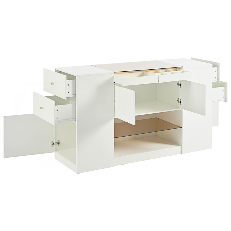Commode de meuble-lavabo avec rangement à 6 tiroirs Modern Luxury