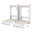 Deux lits escamotables doubles avec armoires et tablettes-2060721132
