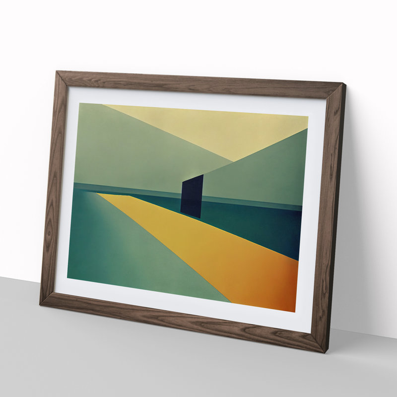 Bold Suprematism Vol.3 Abstract - Single Picture Frame Print, 34cm H x 46cm W x 2cm D, Walnut Framed
