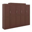 Lit escamotable, lit escamotable en bois avec garde-robe et tablette de rangement, cadre de lit plateforme pliable multifonctionnel pour chambre d'amis, chambre à coucher-1413088455
