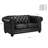 Ornellas 70" Leather Rolled Arm Chesterfield Loveseat-1550433407