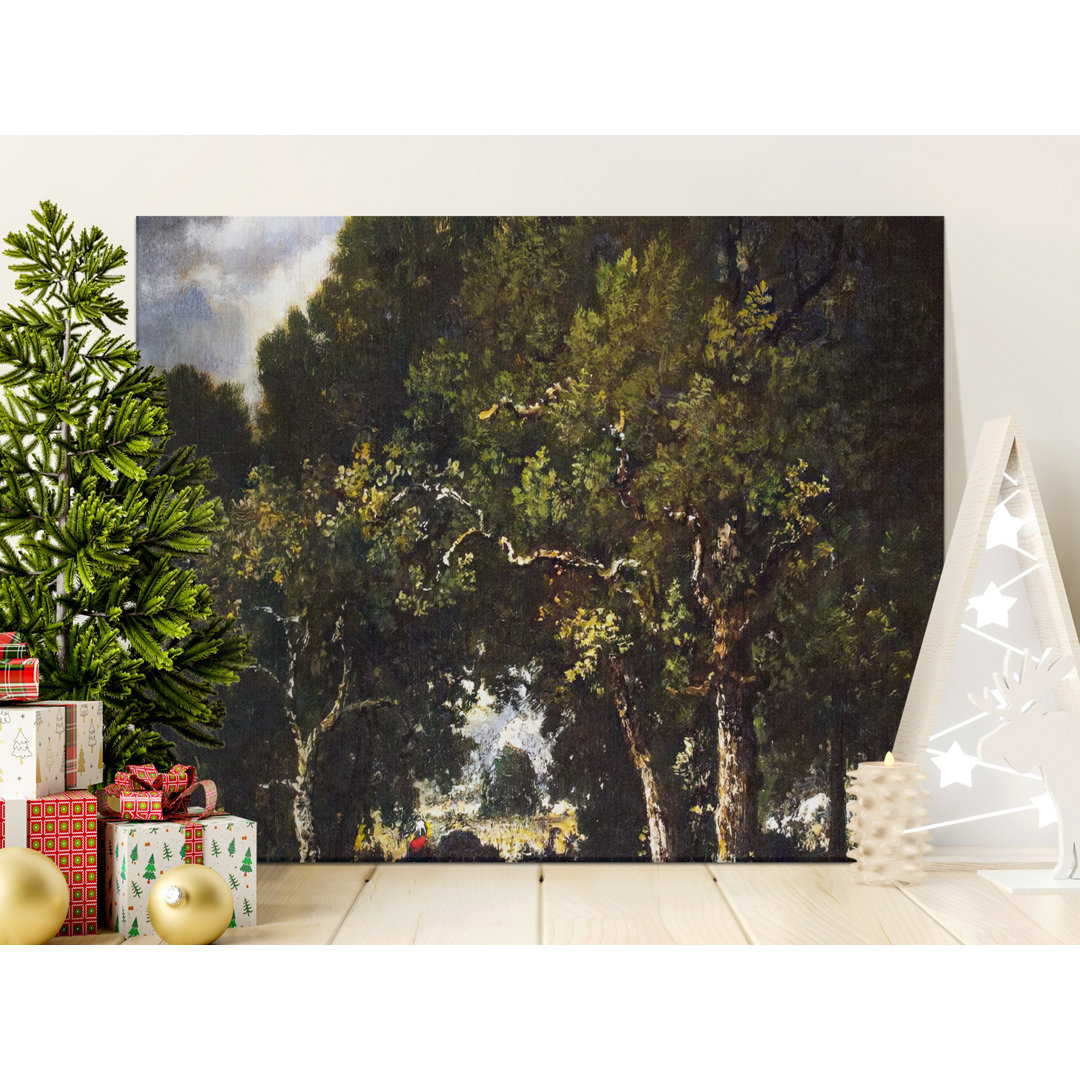 Forest Scene Canvas Wall Art, Landscape Painting Print, Gallery Wrapped Canvas, Ready to Hang, Archival Quality, Nature Art, Home decor