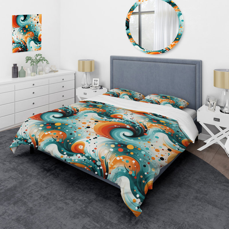 Ensemble de housse de couette Minhthu, Housse de couette simple + 1 taie décorative stan
