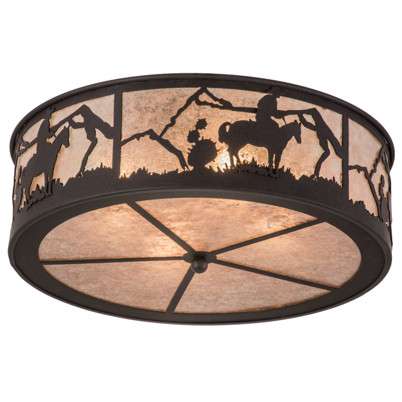 Rustic Lodge 4 - Light Flush Mount
