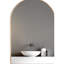Miroir de salle de bain arqué 20X30 pouces doré - cadre en alliage d'aluminium