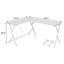 Bureau blanc en forme de L avec plateau extensible et ordinateur en forme de L avec support personnalisable-1676030286