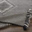 Tapis gris en laine tissé à plat à la main Morgan Southwestern-1090633686