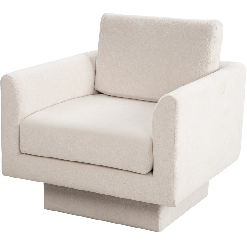 Fauteuil d'appoint rembourré 360 °, Beige
