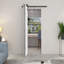 Porte de grange pliante à panneaux en panneau de fibres à densité moyenne avec ensemble de quincaillerie d'installation-86499650-86499651