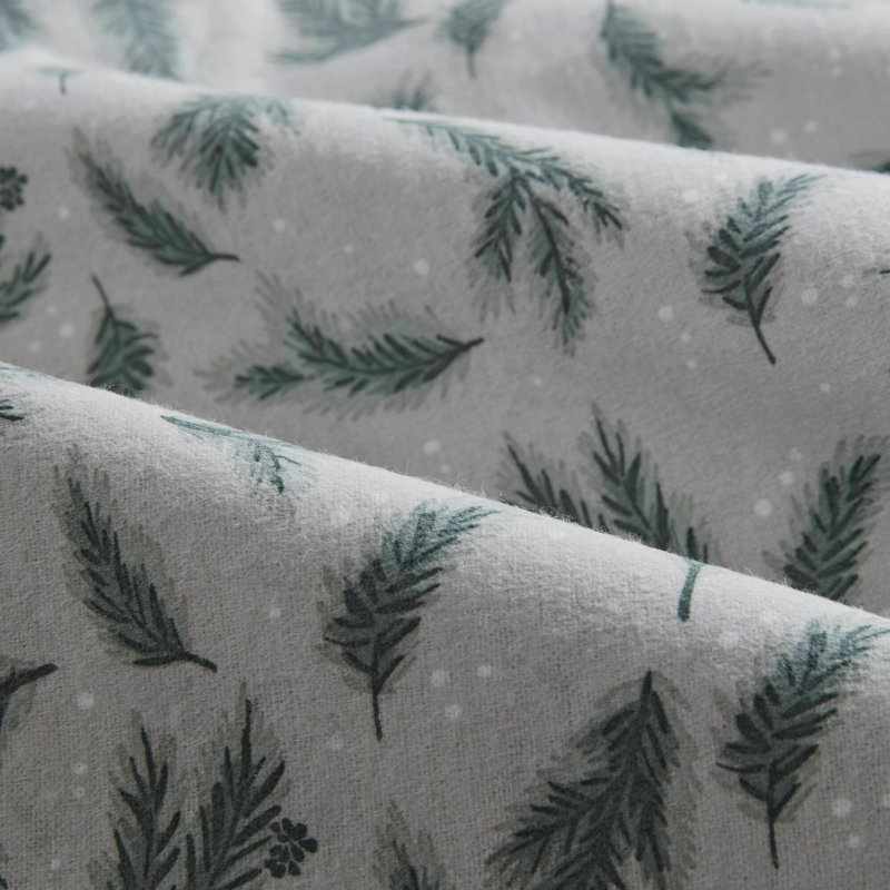 Ensemble de draps en flanelle 100% coton, Ensemble de draps pour lit double avec 2 taies d'o