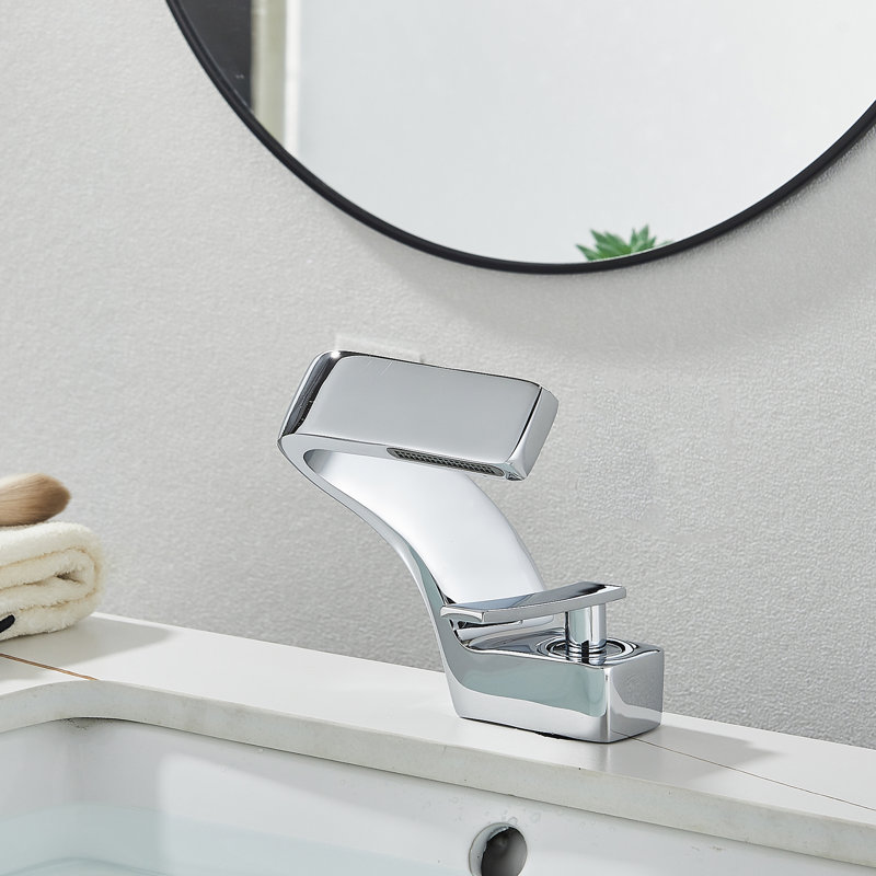 Bathroom Faucet Bathroom Sink Faucet Vanity Single Hole Single Handle Modern RV Faucet Deck Mount 1 Hole , Chrome