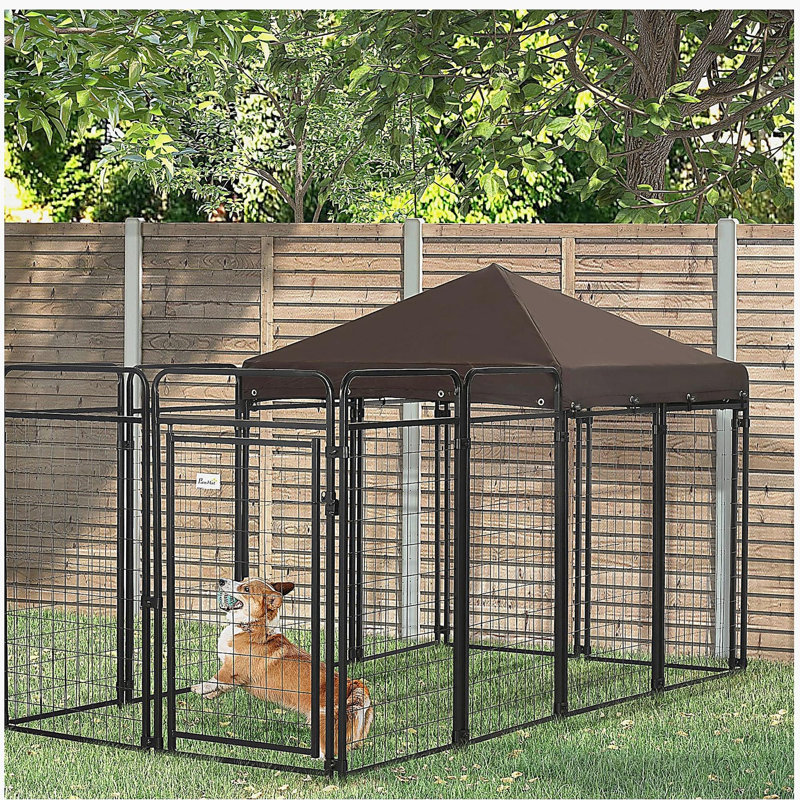 Dog Kennel Outdoor for Large and Medium Dogs, 9.3' x 4.6' x 5.2'