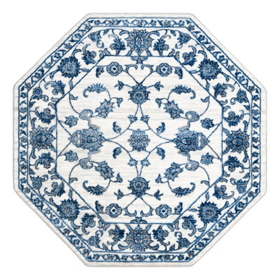 Tapis ivoire / bleu Muth