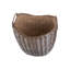 Large Scoop Neck Wicker Storage Basket