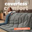 Silentnight Luxury Washed Coverless 10.5 Tog Duvet and Pillowcase-119050547-119050549-119050550
