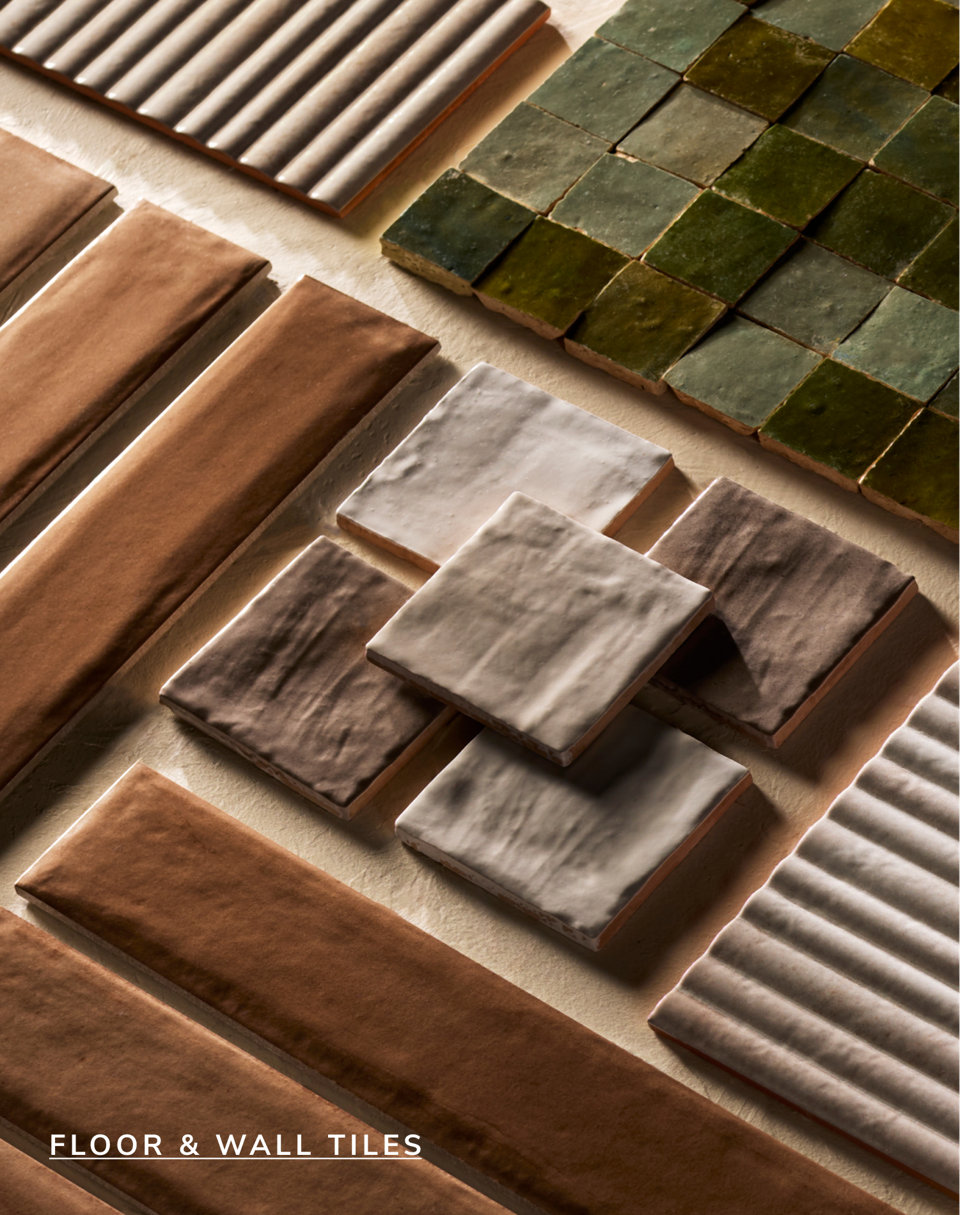 Floor and wall tiles.