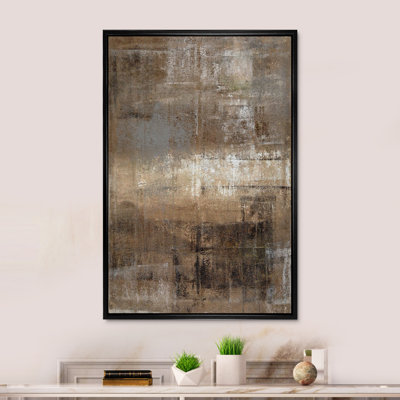 " Brown Meets Gray Abstract Art VII "