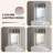 Dressing Table With LED Lighting, Adjustable Mirror, 2 Drawers And Open Shelves