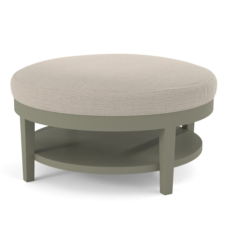 Midtown Upholstered Ottoman, Gray Sugar Performance; 0863-84, Greystone Finish