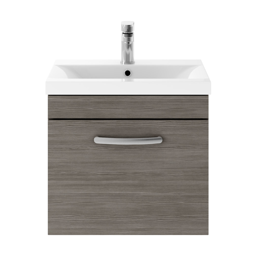 Athena Gloss Grey 510mm Wall Mount Vanity Unit