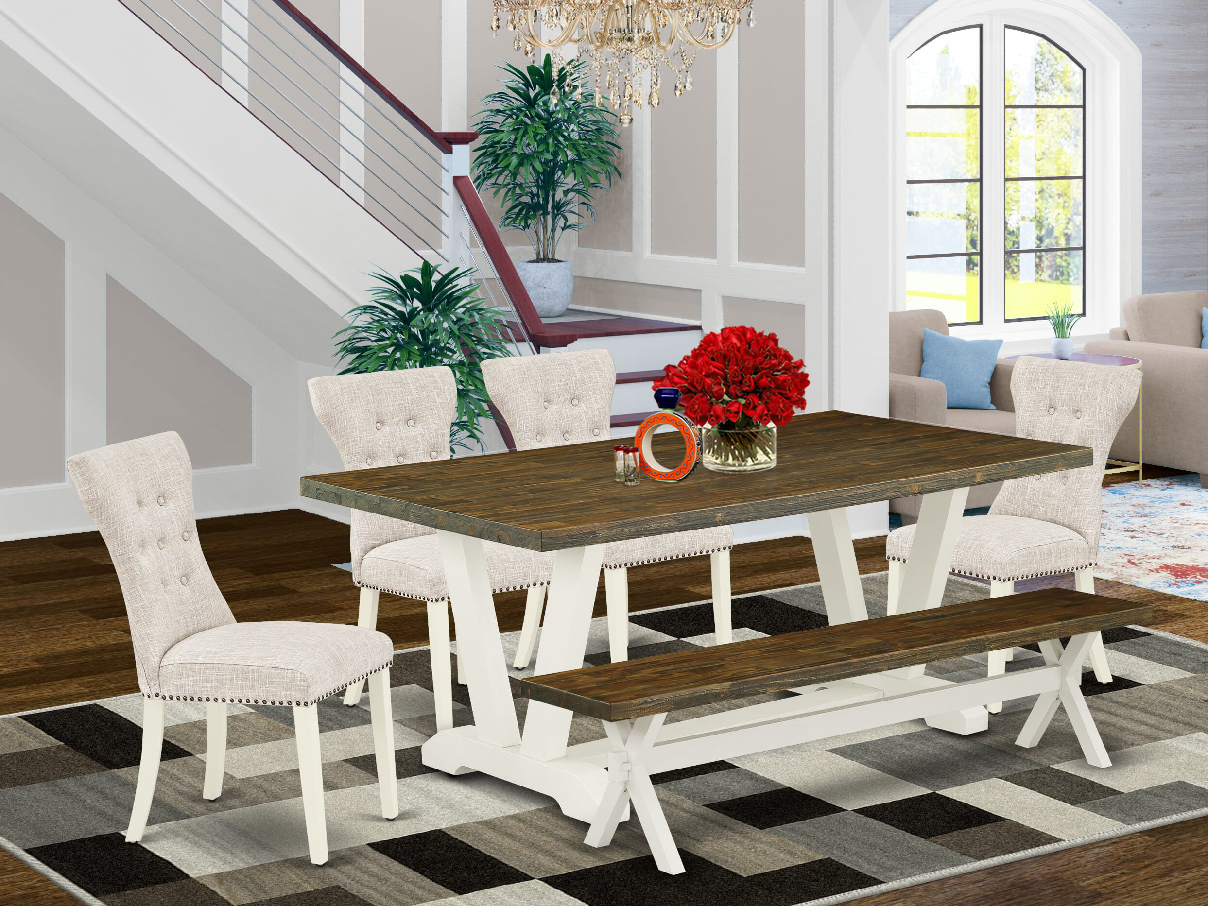Red Barrel Studio 6 - Person Acacia Solid Wood Dining Set - Wayfair Canada