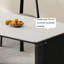 Ensemble de table de salle à manger en bois massif de couleur crème-105844173