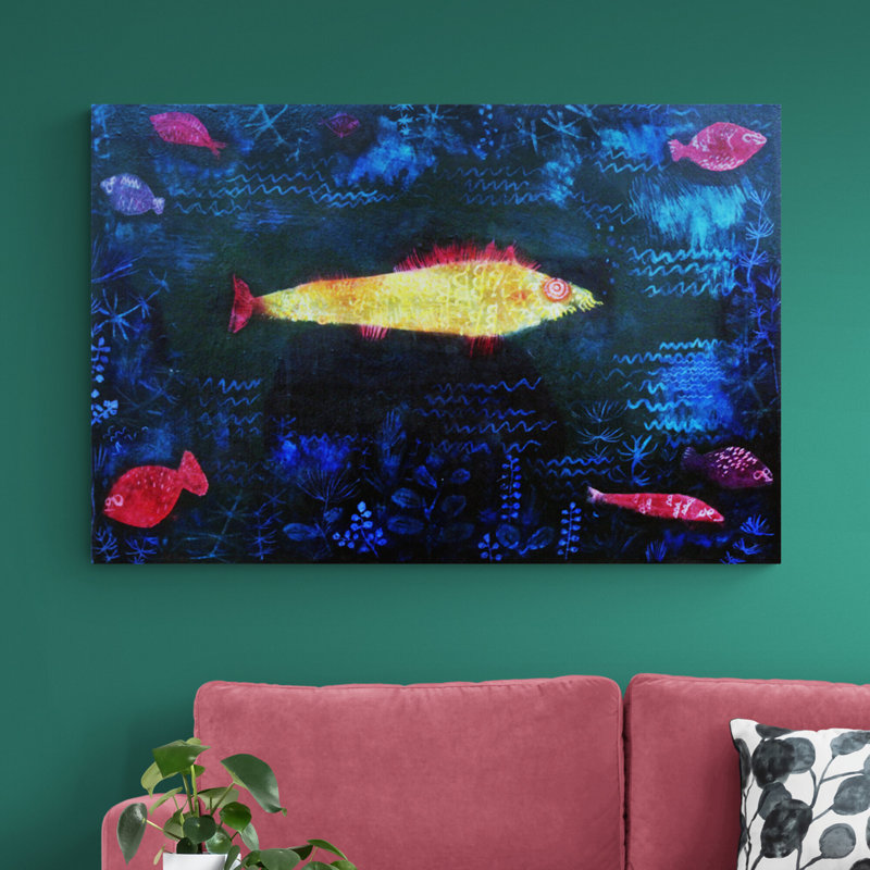 The Goldfish by Paul Klee - Wrapped Canvas Print, 81" H x 117" W x 5" D
