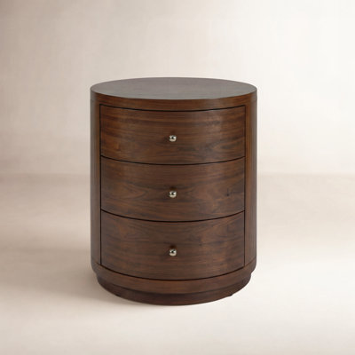 Celine 3-Drawer Acacia Nightstand